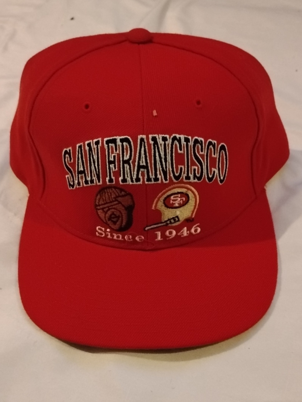 Champion Vintage 90s NFL Red SF 49ers Embroidered Baseball Cap